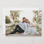 Wildflower結婚のサンキューカードとPhoto Boho サンキューカード (裏面)