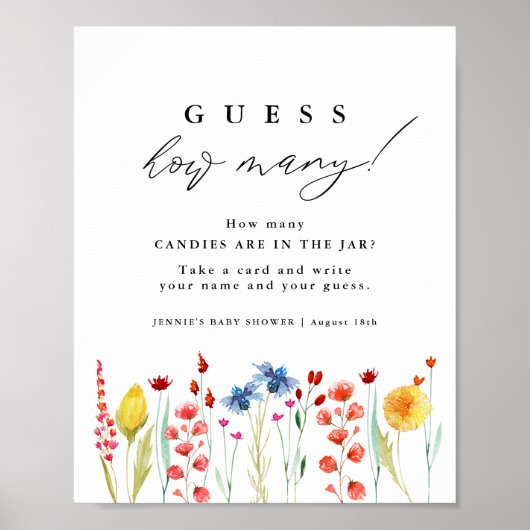 Wildflower縁どは、ゲームの表示回数を推測 ポスター (正面)