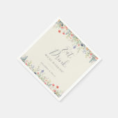 Wildflower食べドリンク我々は結婚した結婚の スタンダードカクテルナプキン (角)