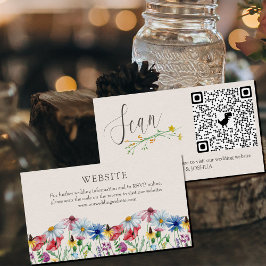 Wildflower ウェディング ウェブサイト オンライン RSVP QRコード エンクロージャーカード