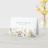 Wildflower エレガント Field Clientありがとう カード (黄色い花)