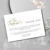 Wildflower エレガント Two Photo's 結婚 Thank You サンキューカード