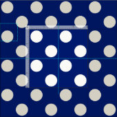 WILDFLOWER -クラシック水玉模様オン航海のブルー ファブリック (タイル)