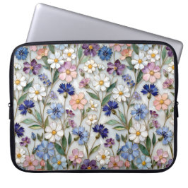 Wildflower ラップトップスリーブ フローラルパターン ケース
