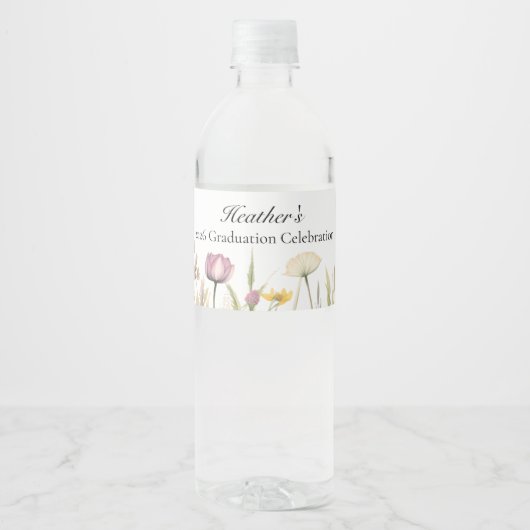 Wildflower 卒業式  ペットボトルラベル (正面)