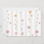 Wildflower 1歳の誕生日フォト招待状 招待状 (裏面)