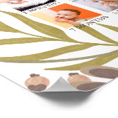 Wildflower 1st Birthday Milestone 12か月の写真 ポスター (角)