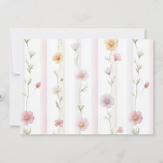 Wildflower 1st Birthday Photo Invitation 招待状 (裏面)