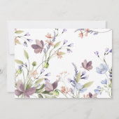 Wildflower 1st Birthday Photo Invitation 招待状 (裏面)