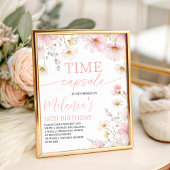 Wildflower 1st Birthday Time Capsule Sign 台座サイン