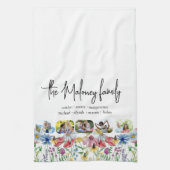 Wildflower 5素朴写真家名名 キッチンタオル (縦)