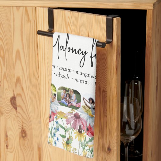 Wildflower 5素朴写真家名名 キッチンタオル (三つ折り)