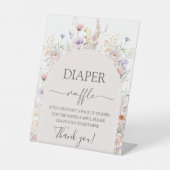 Wildflower 8x10 Diaper Raffle Table Sign 台座サイン (正面)