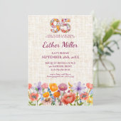 Wildflower 95th Birthday Party - Floral Number 招待状 (スタンド正面)