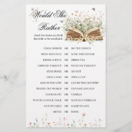 Wildflower A New Chapter Begin Bridal Shower Game