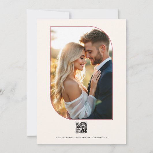 Wildflower Abstract Floral Modern Spring Wedding 招待状 (裏面)