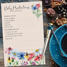 Wildflower Advice and Predictions ベビーシャワーゲーム