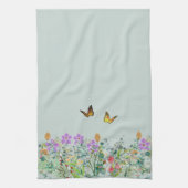 Wildflower and Butterflies Floral キッチンタオル (縦)