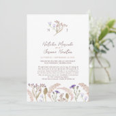 Wildflower and grasses watercolor wedding program プログラム (スタンド正面)