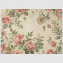 Wildflower & Antique Rose デコパージュ カントリーコテージ