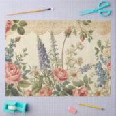 Wildflower & Antique Rose デコパージュ カントリーロア 薄葉紙 (クラフト)