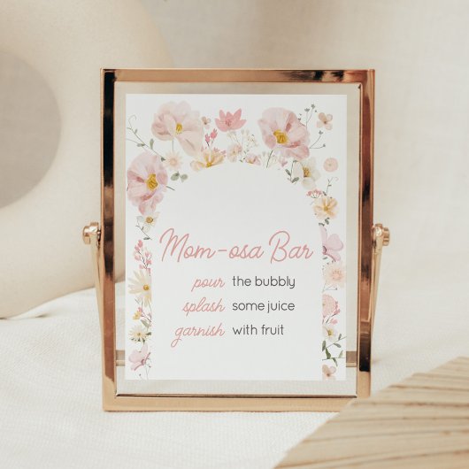 Wildflower Arch Baby in Bloom Mom Osaバー ポスター