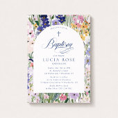 Wildflower Arch Baptism Invitation 招待状