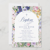 Wildflower Arch Baptism Invitation 招待状 (正面)