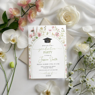 Wildflower Arch Graduation Invite 2026 招待状