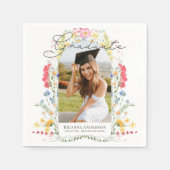 Wildflower Arch Photo Graduation スタンダードカクテルナプキン (正面)