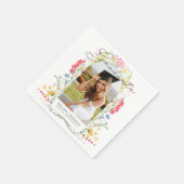 Wildflower Arch Photo Graduation スタンダードカクテルナプキン (角)