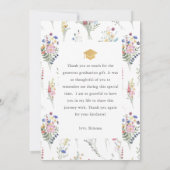 Wildflower Arch Photo Graduation Thank You Card 招待状 (裏面)