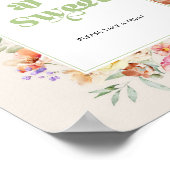 Wildflower  Babies are sweet pink sage Baby Shower ポスター (角)