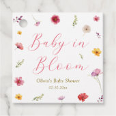 Wildflower Baby in Bloom シャワー フェイバータグ (正面)
