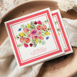 Wildflower Baby In Bloom フローラルベビーシャワー スタンダードカクテルナプキン