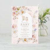Wildflower Baby in Bloom ベビーシャワー招待状 招待状 (スタンド正面)