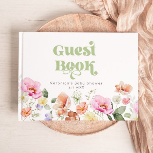 Wildflower Baby in Bloom Baby Shower ゲストブック