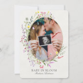 Wildflower Baby in Bloom Floral Baby Shower 招待状 (裏面)