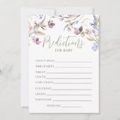 Wildflower Baby Predictions Card 招待状 (正面)