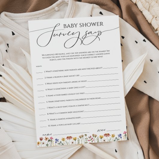 Wildflower Baby Showerカラフル Surveyがカードを発表 招待状