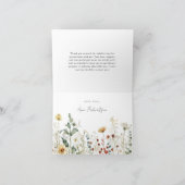 Wildflower Baby Shower サンキューカード (内部)