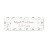 Wildflower Baby Shower リターンアドレス ラベル (正面)