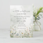 Wildflower baby shower 招待状 (スタンド正面)