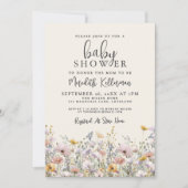 Wildflower Baby Shower 招待状 (正面)