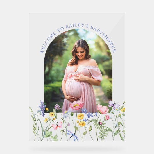 Wildflower baby shower Acrylic Sign  アクリルサイン (正面)