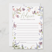 Wildflower Baby Shower Advice Card 招待状 (正面)