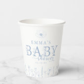 Wildflower Baby Shower | Blue Floral Paper Cup 紙コップ (正面)