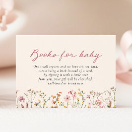 Wildflower Baby Shower Books for Baby カード