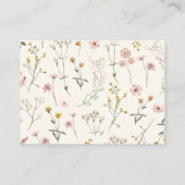 Wildflower Baby Shower Books for Baby カード (裏面)