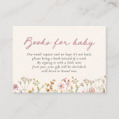 Wildflower Baby Shower Books for Baby カード (正面)